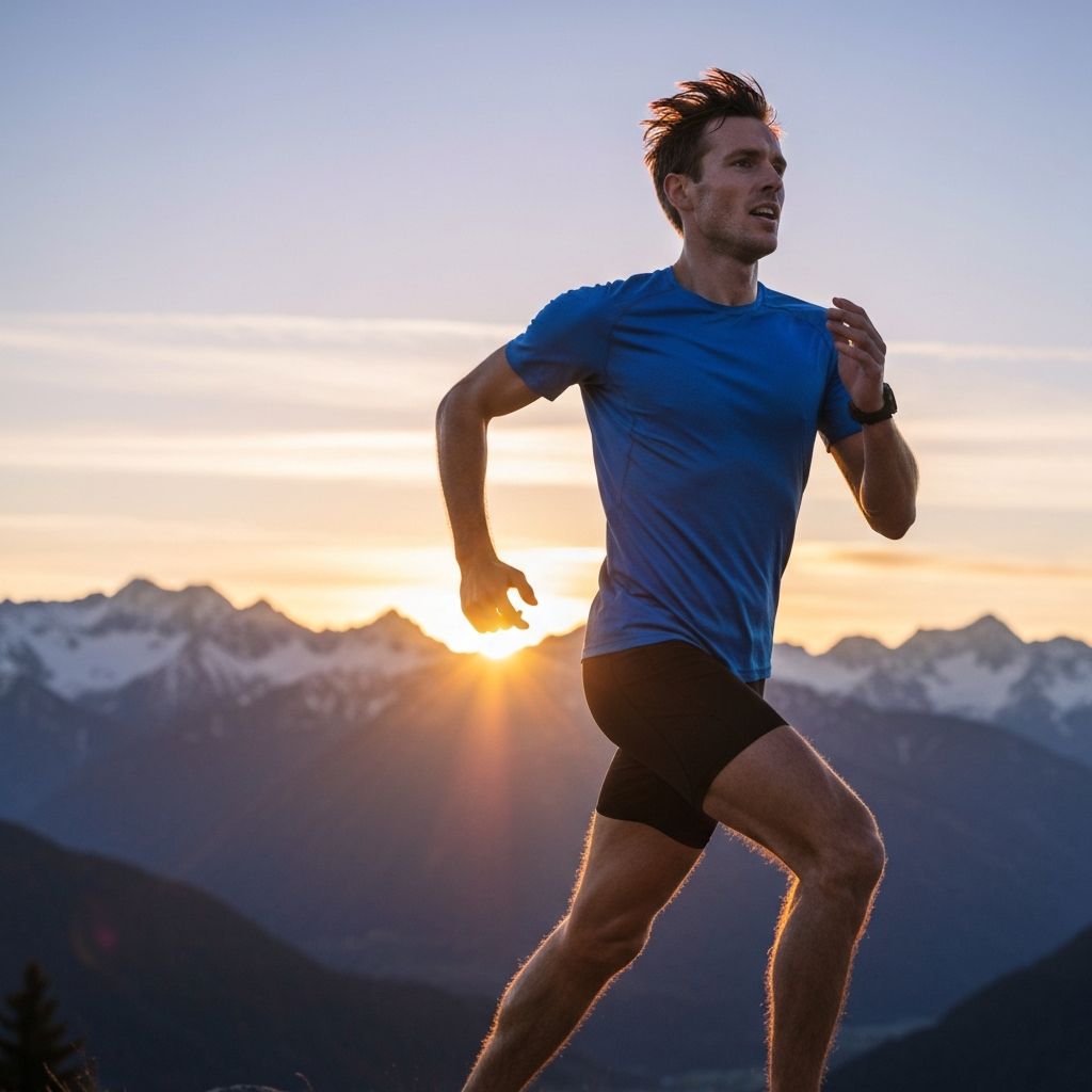 Healthy man outdoors